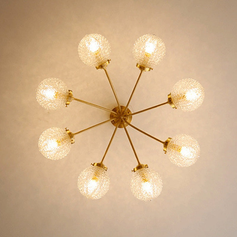 Valentina Moderne Metaal Glas Inbouwmontage Plafondlamp Slaapkamer