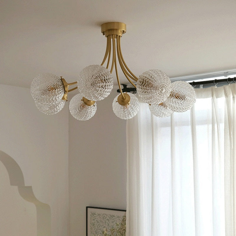 Valentina Moderne Metaal Glas Inbouwmontage Plafondlamp Slaapkamer