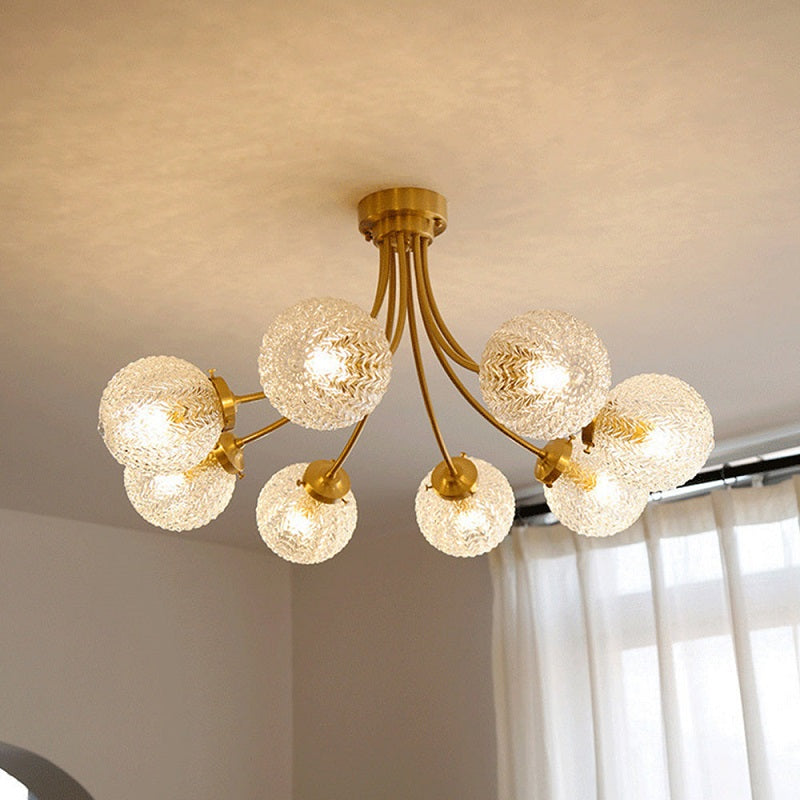 Valentina Moderne Metaal Glas Inbouwmontage Plafondlamp Slaapkamer