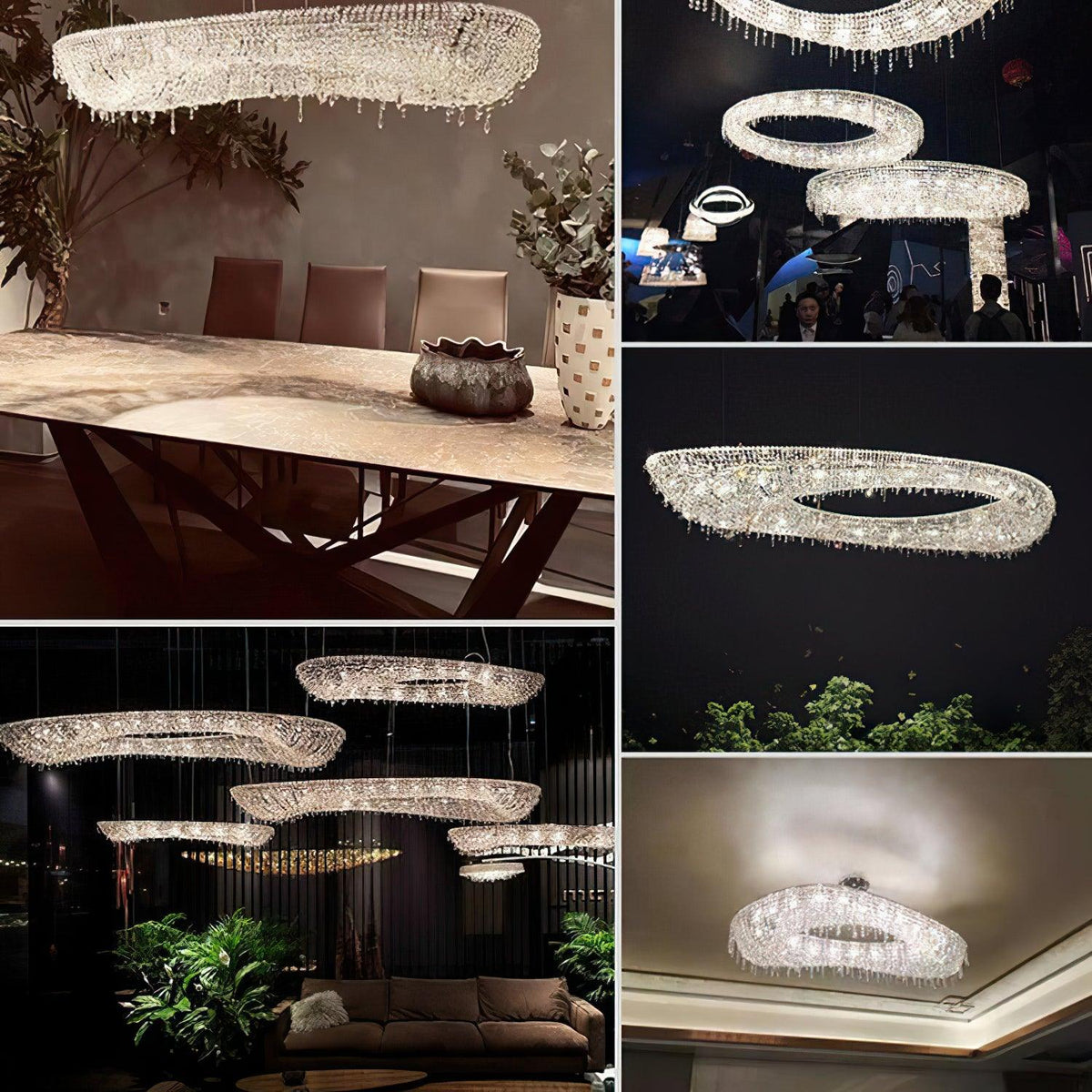 Bior versierde kristal hanglamp