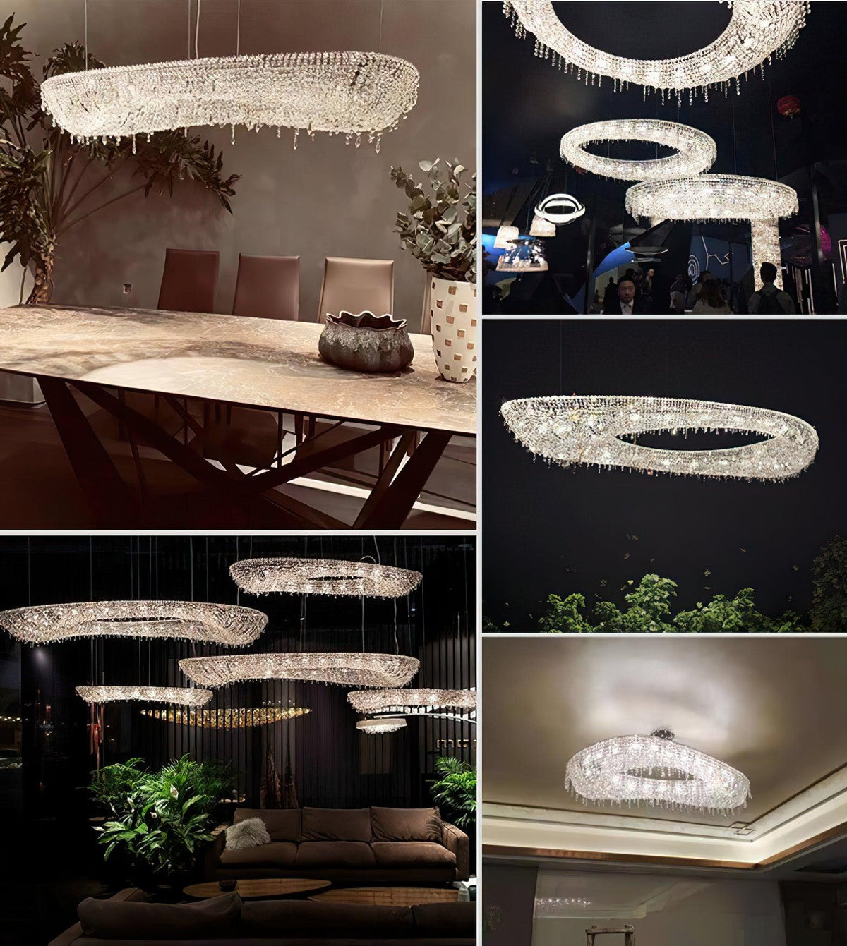 Bior versierde kristal hanglamp