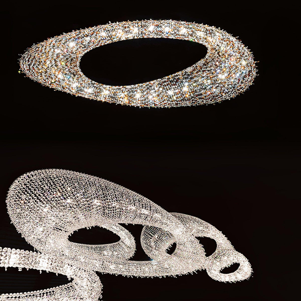 Bior versierde kristal hanglamp