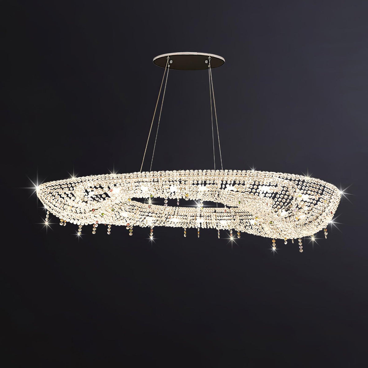 Bior versierde kristal hanglamp