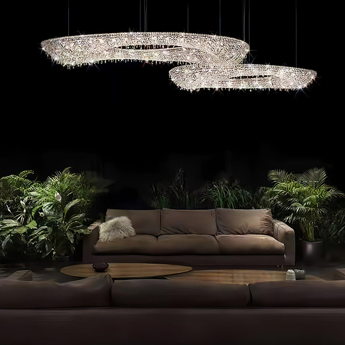 Bior versierde kristal hanglamp