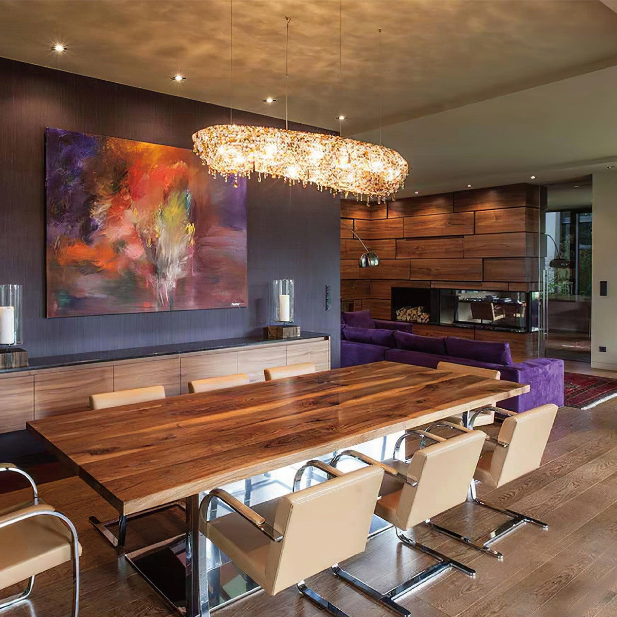 Bior versierde kristal hanglamp
