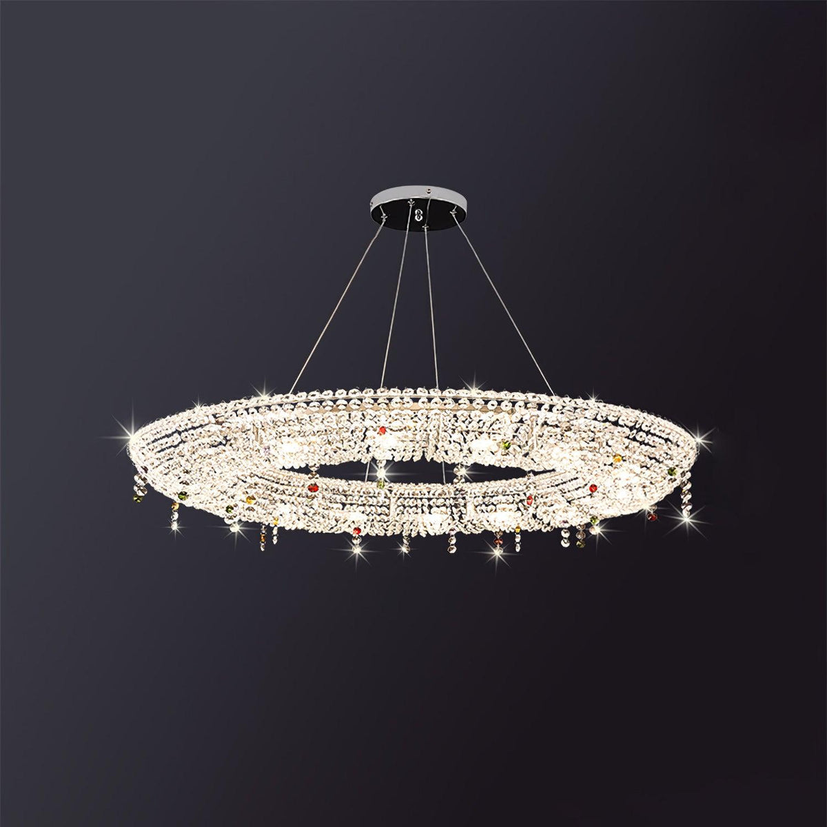 Bior versierde kristal hanglamp