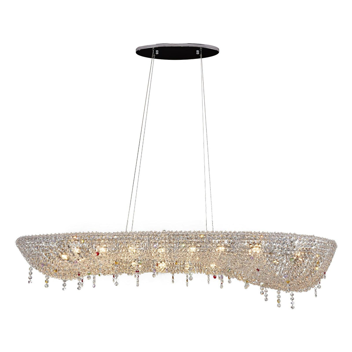 Bior versierde kristal hanglamp