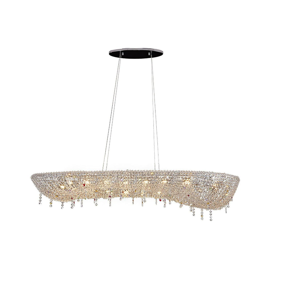 Bior versierde kristal hanglamp