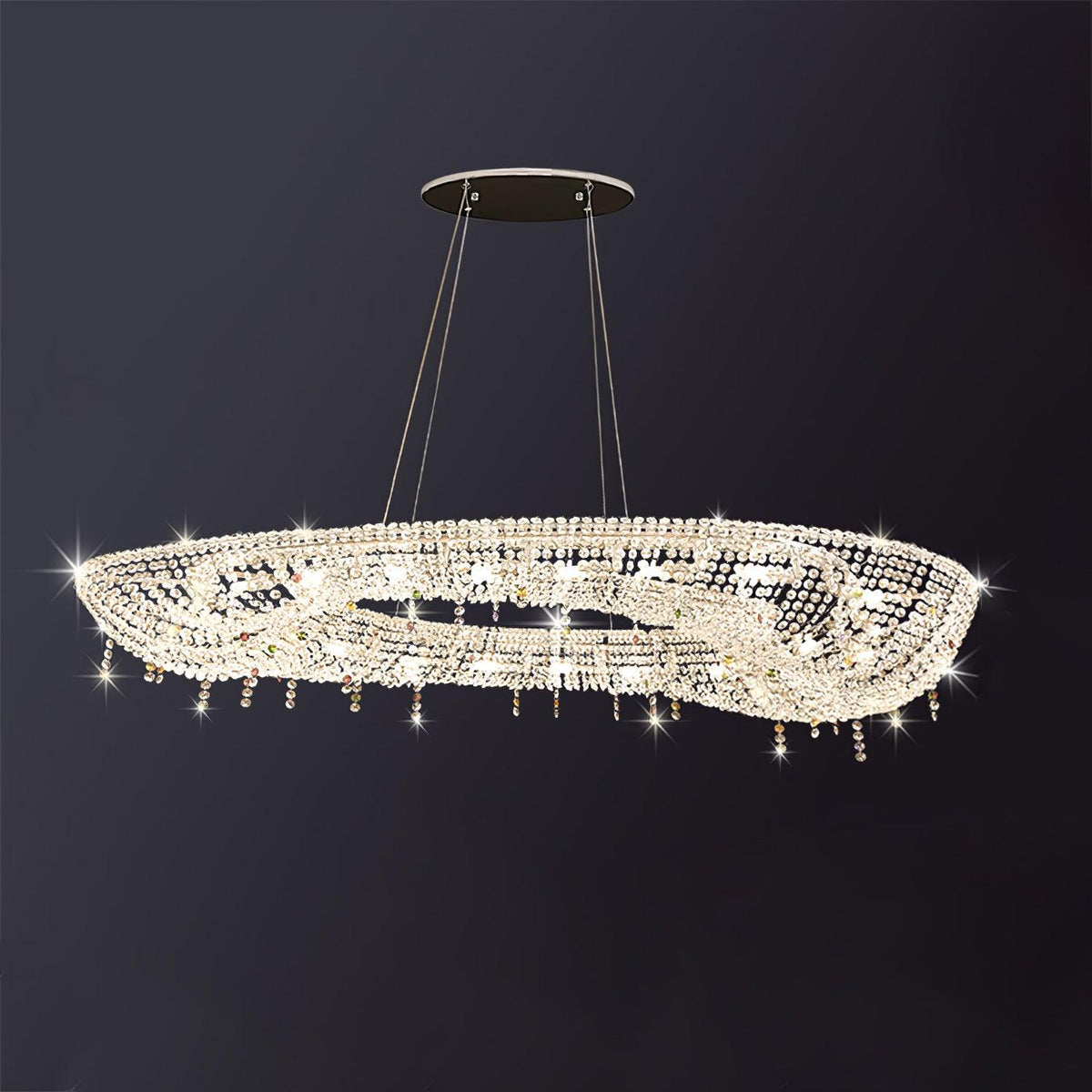 Bior versierde kristal hanglamp
