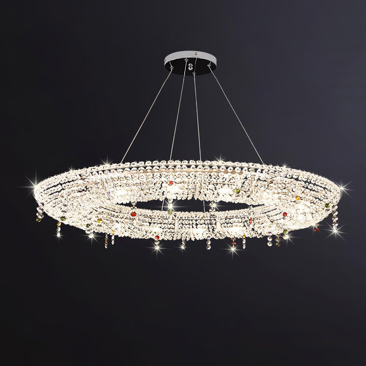 Bior versierde kristal hanglamp