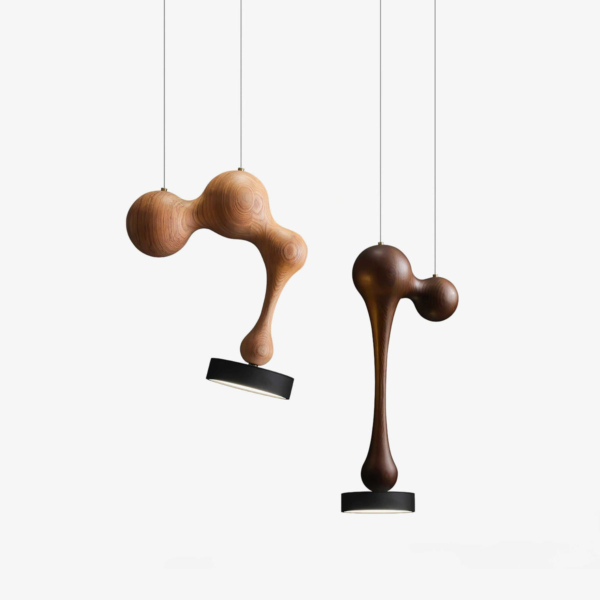 Drovia Rustieke hanglamp van walnoothout