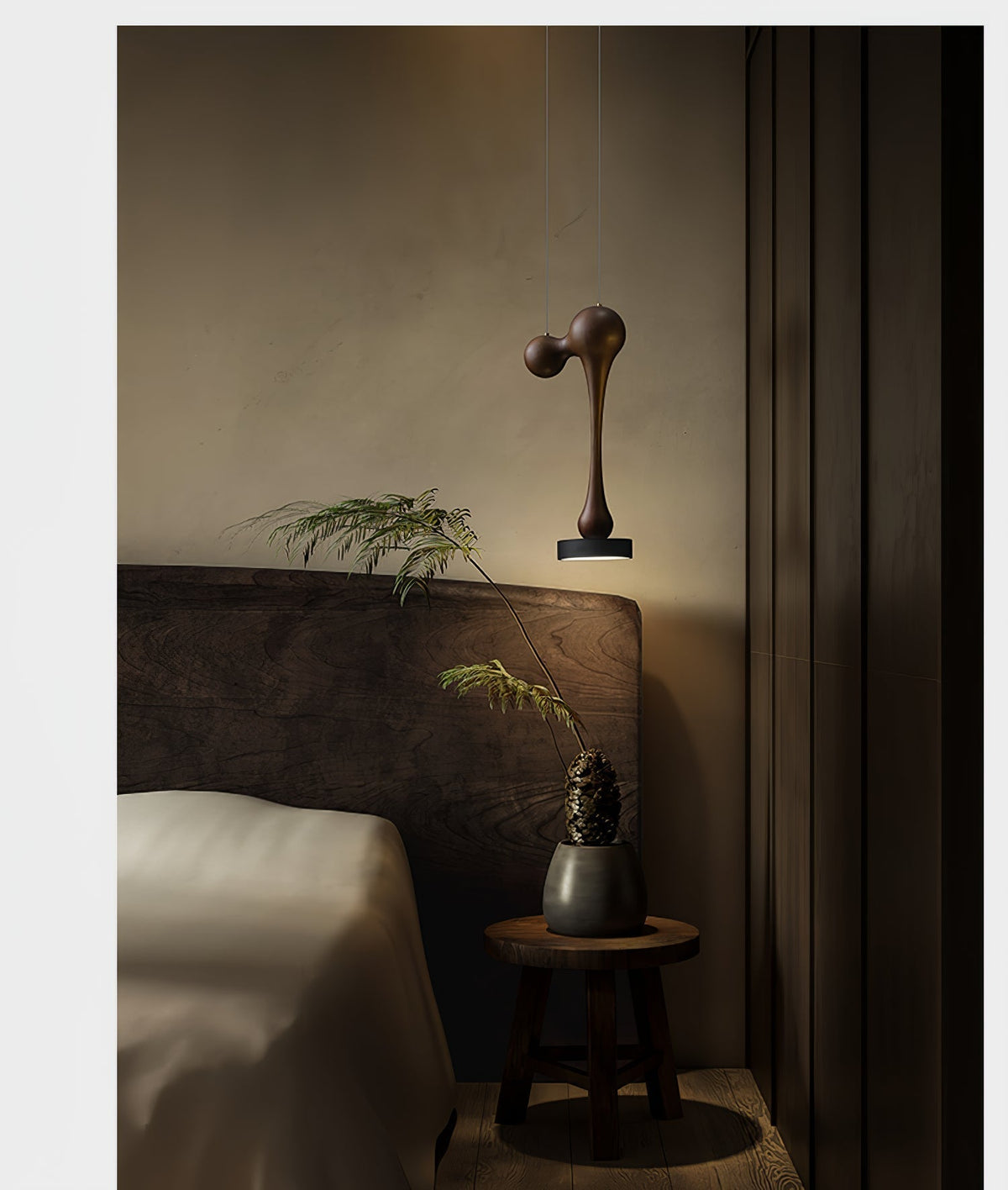 Drovia Rustieke hanglamp van walnoothout