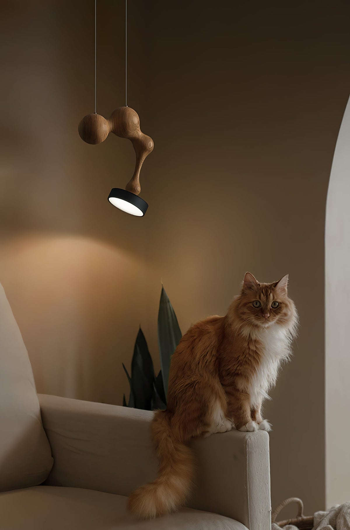 Drovia Rustieke hanglamp van walnoothout