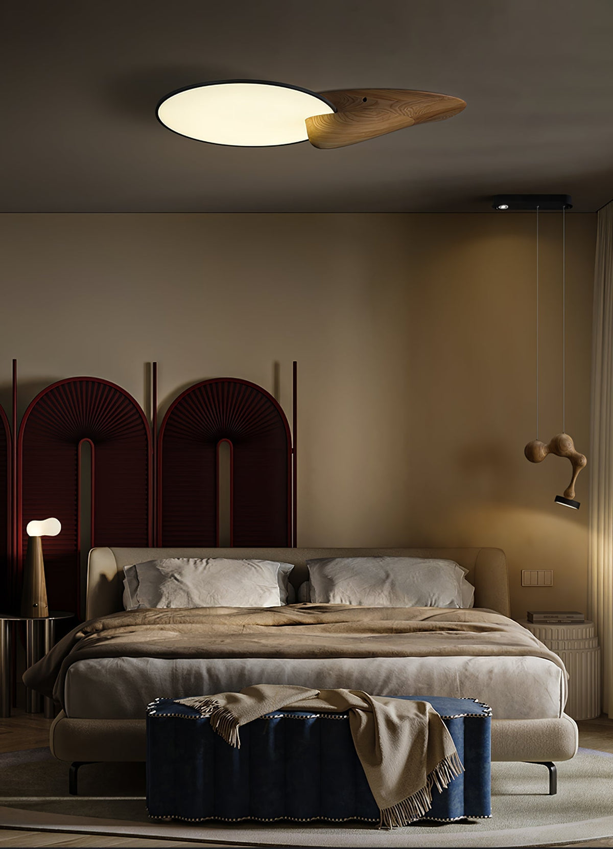 Drovia Rustieke hanglamp van walnoothout