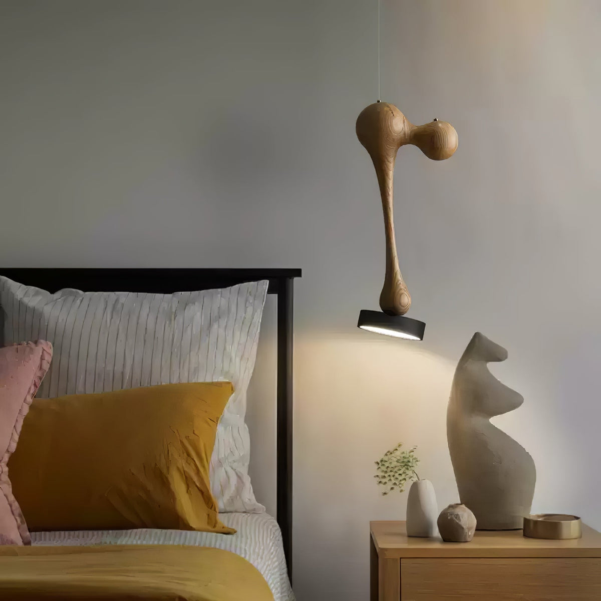 Drovia Rustieke hanglamp van walnoothout