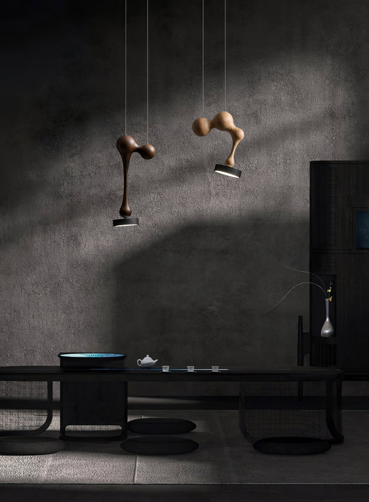 Drovia Rustieke hanglamp van walnoothout