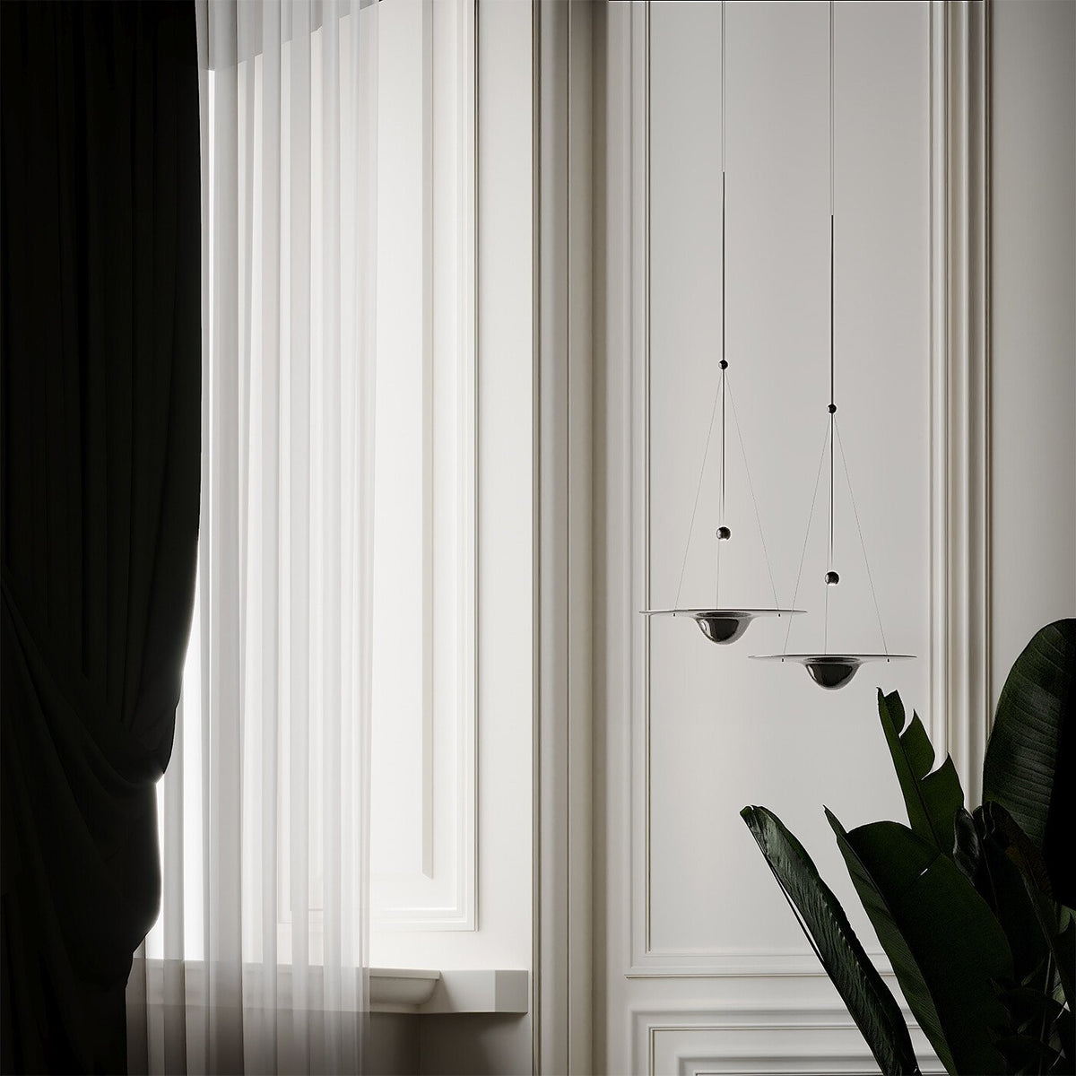 Aurivine hanglamp van messing met minimalistisch ontwerp