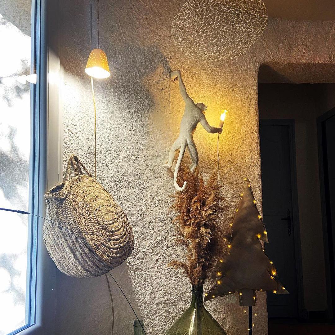 Bnx Art uniek Monkey hars wandlamp