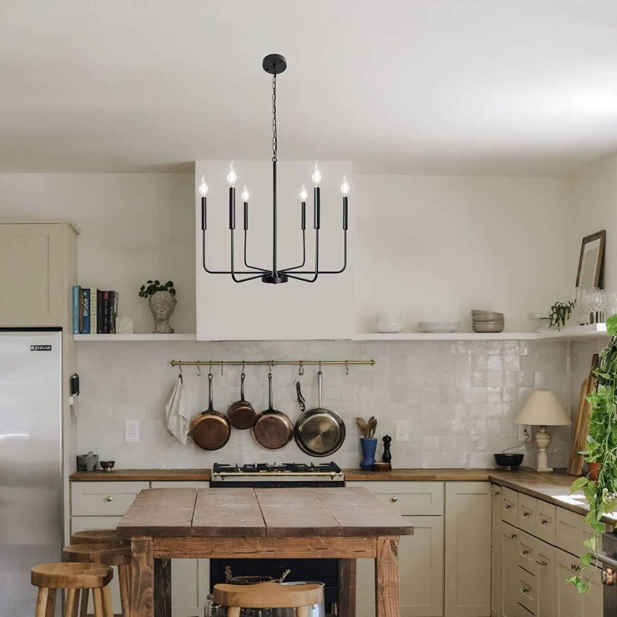 Luminora Kroonluchter met kaarsarmen in moderne stijl