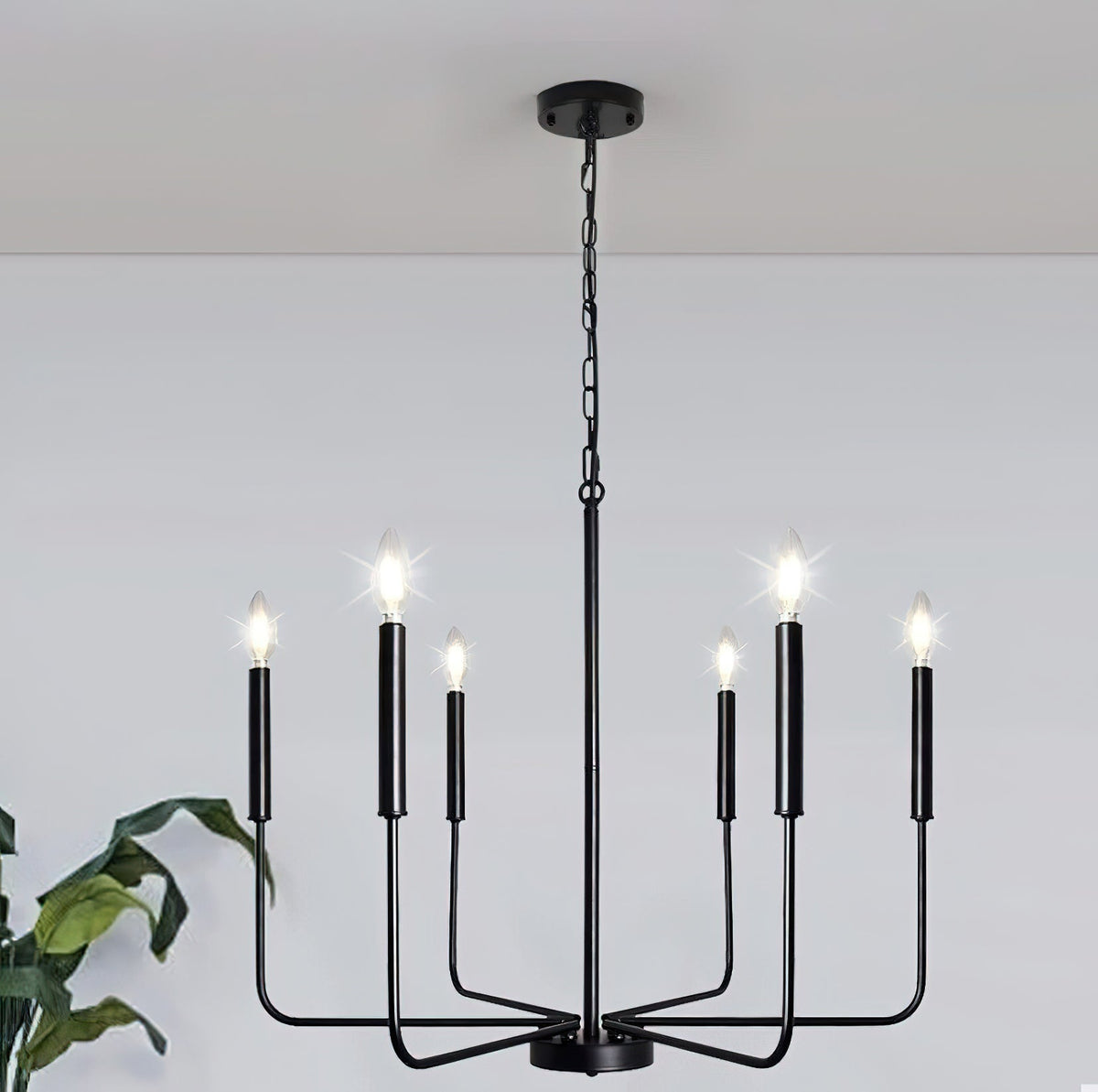 Luminora Kroonluchter met kaarsarmen in moderne stijl