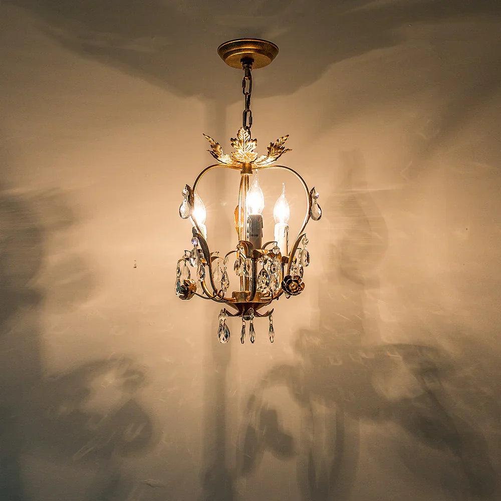 Alessio Vintage Goud Kristal Metaal Hanglampen Eetkamer Slaapkamer