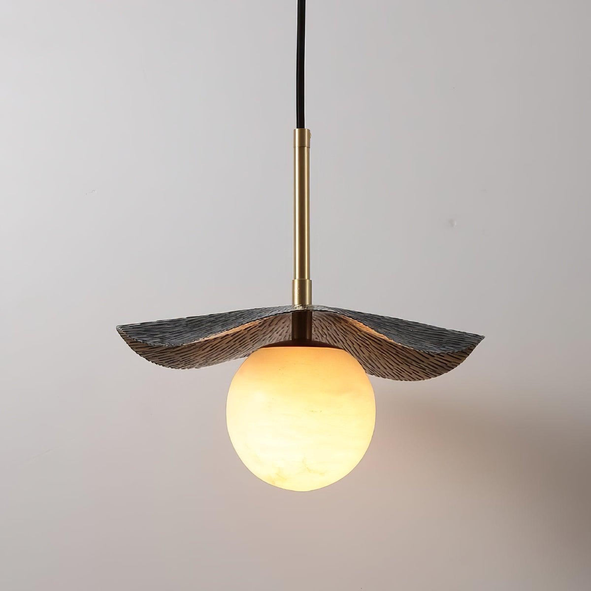 Talem hanglamp met albasten plafondkap