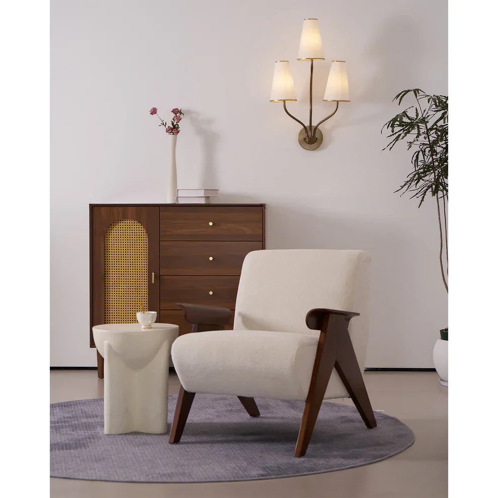 Alessio Vintage Klassiek Messing Stof Wandlamp Slaapkamer Hal Woonkamer