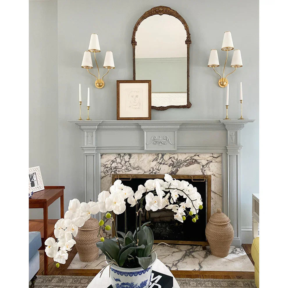 Alessio Vintage Klassiek Messing Stof Wandlamp Slaapkamer Hal Woonkamer