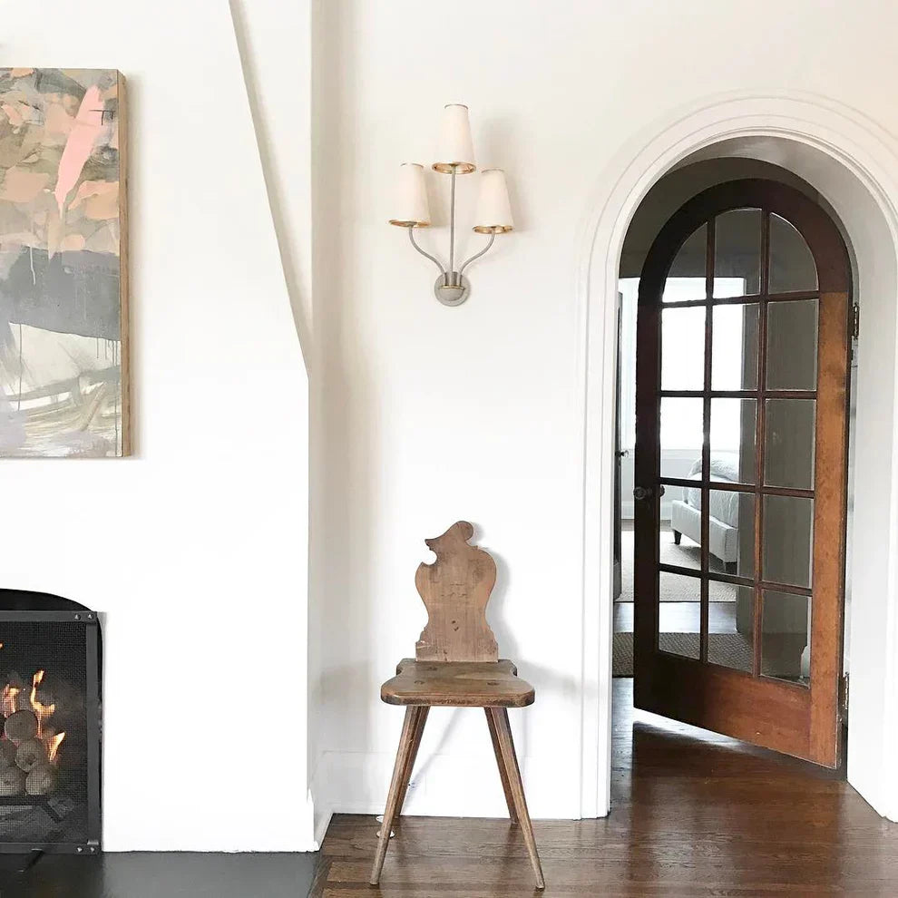Alessio Vintage Klassiek Messing Stof Wandlamp Slaapkamer Hal Woonkamer