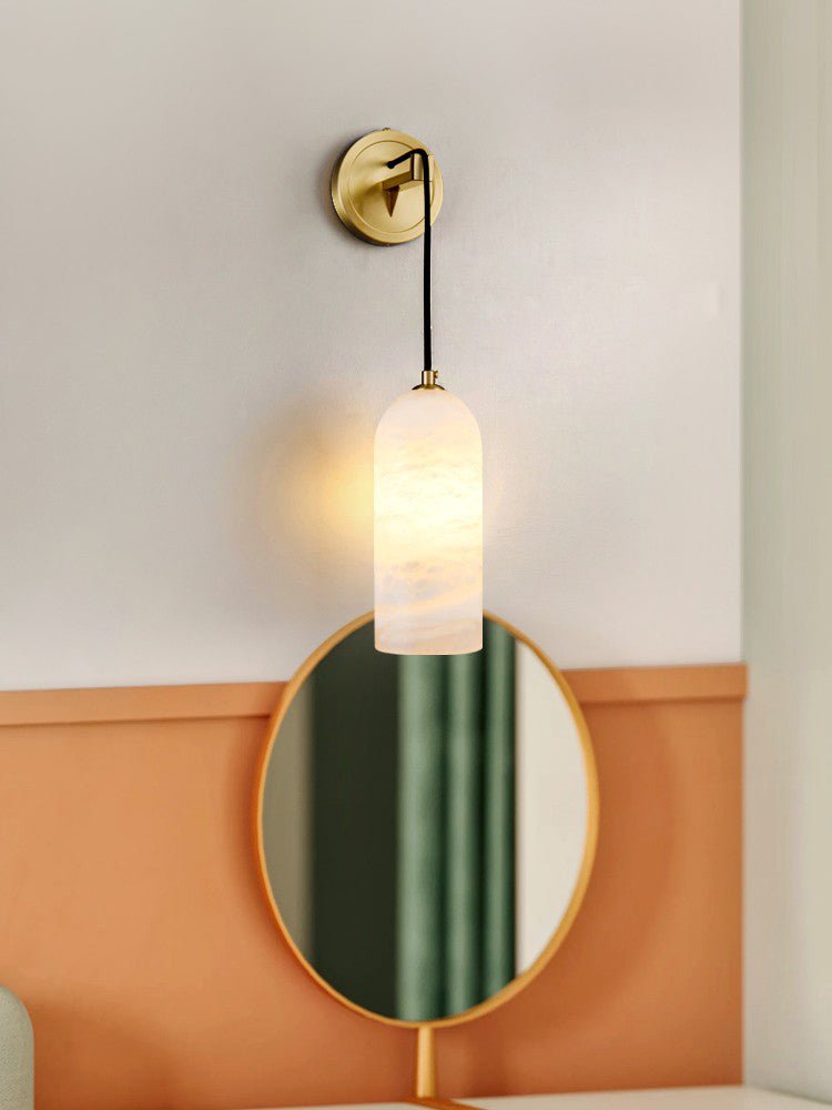 Haelion wandlamp met albasten lampenkap