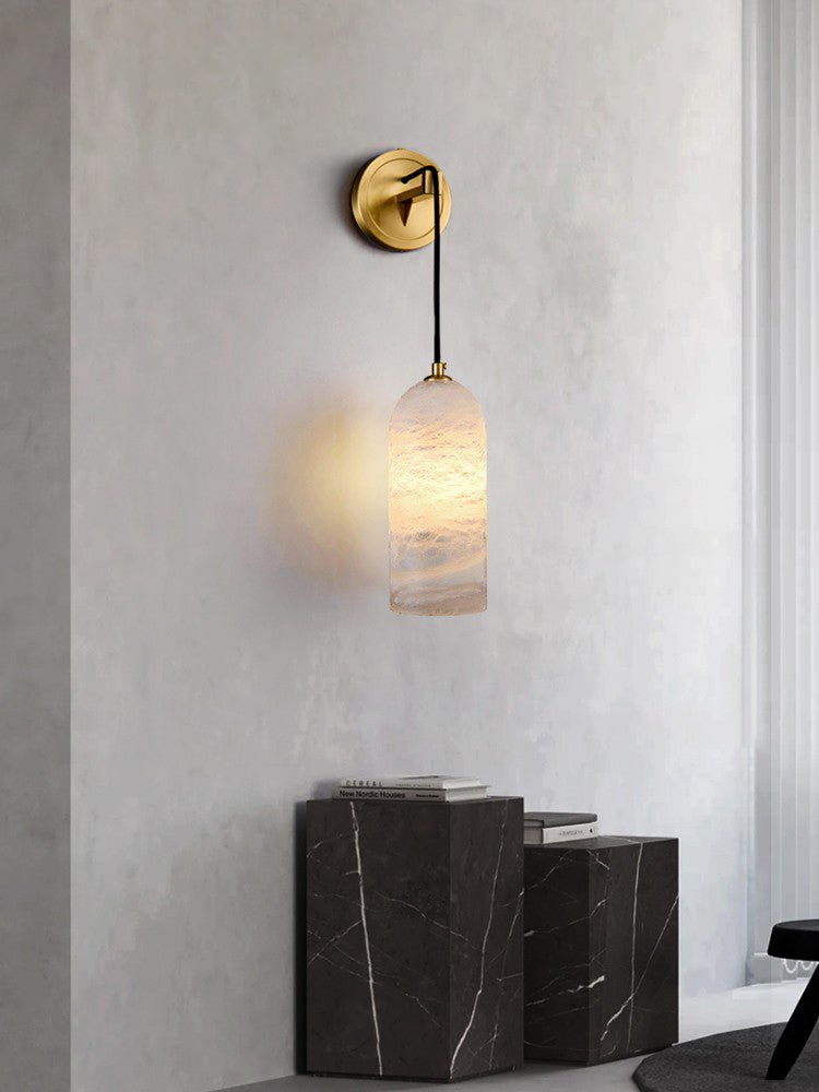 Haelion wandlamp met albasten lampenkap
