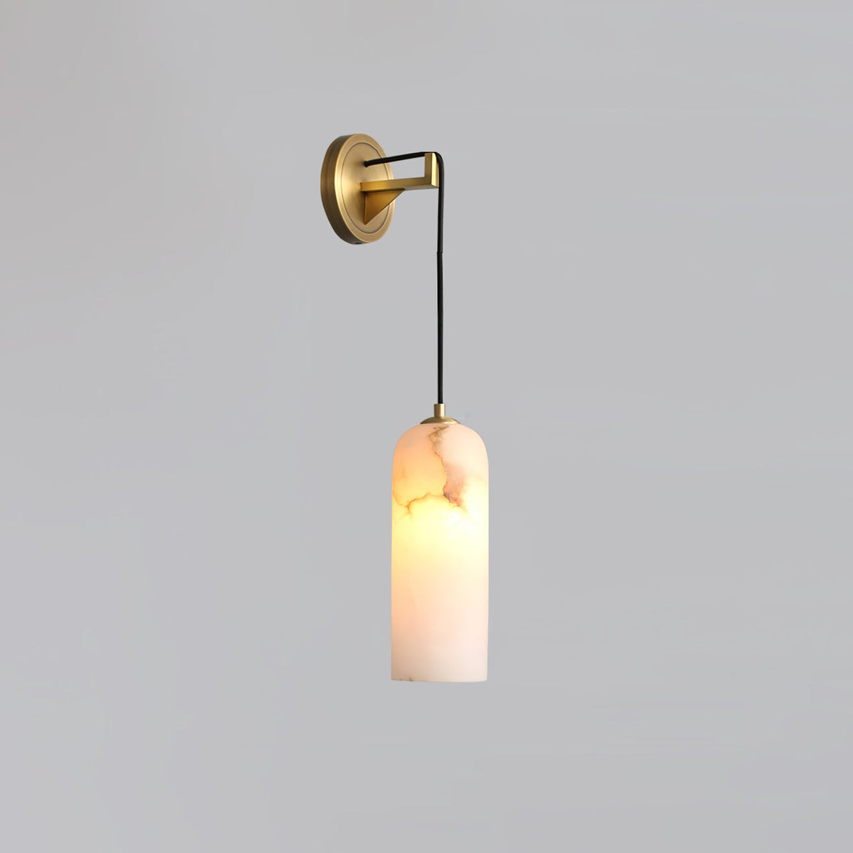Haelion wandlamp met albasten lampenkap