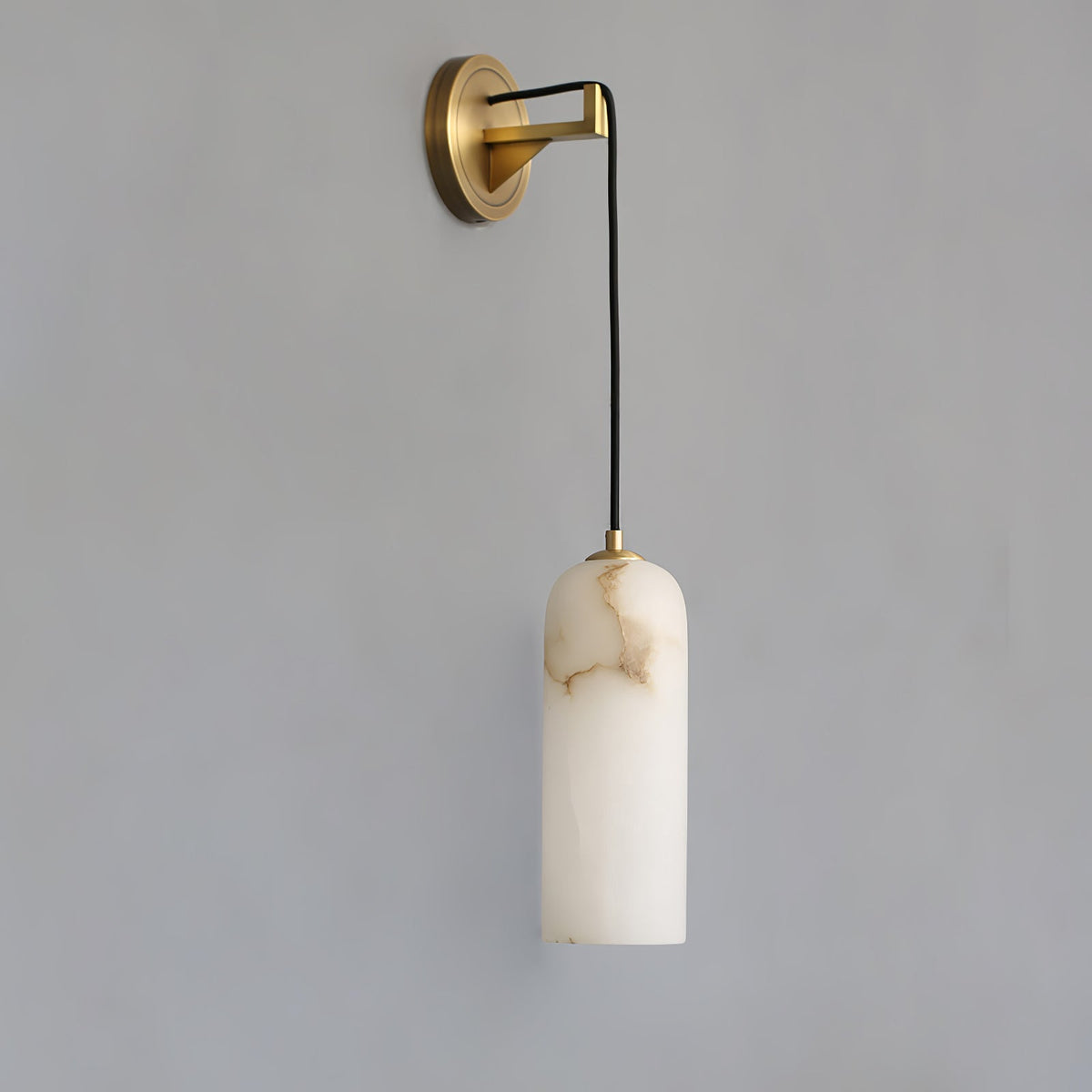 Haelion wandlamp met albasten lampenkap