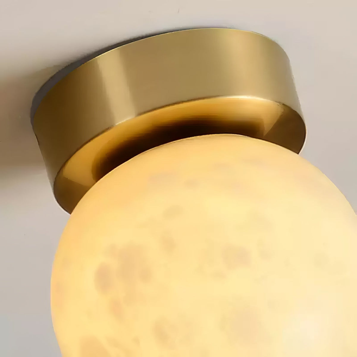 Otheyra Minimalistische vlakke plafondlamp van albast
