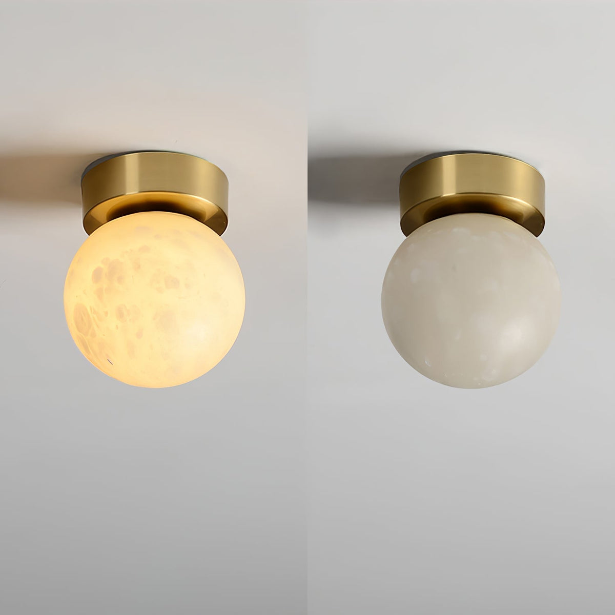 Otheyra Minimalistische vlakke plafondlamp van albast