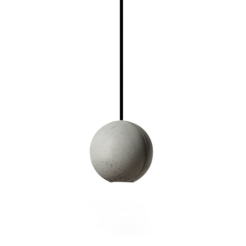Umi hanglamp van beton met bolvormige maan Minimalistisch