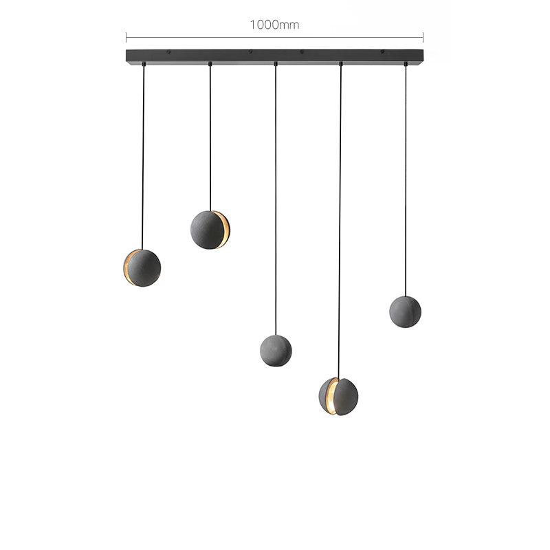 Umi hanglamp van beton met bolvormige maan Minimalistisch