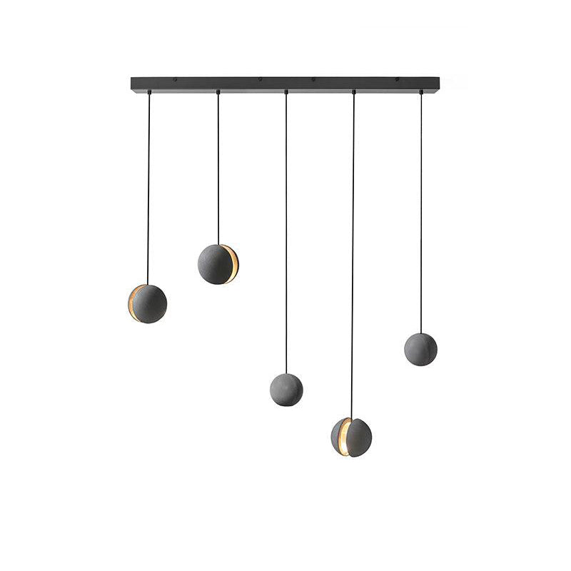 Umi hanglamp van beton met bolvormige maan Minimalistisch