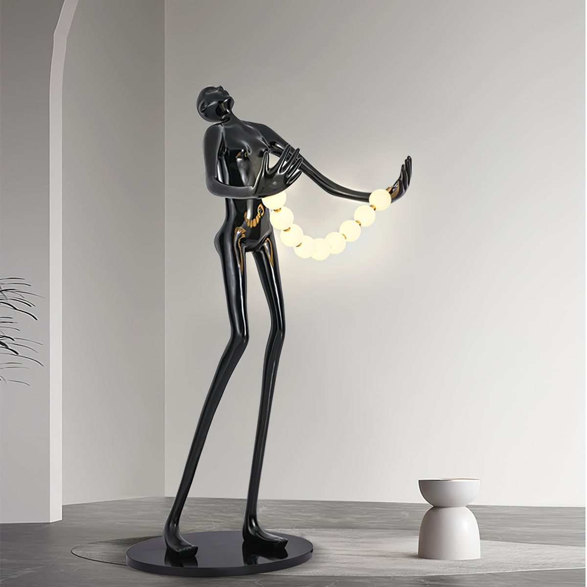 Orbit Beaded Sculptural vloerlamp