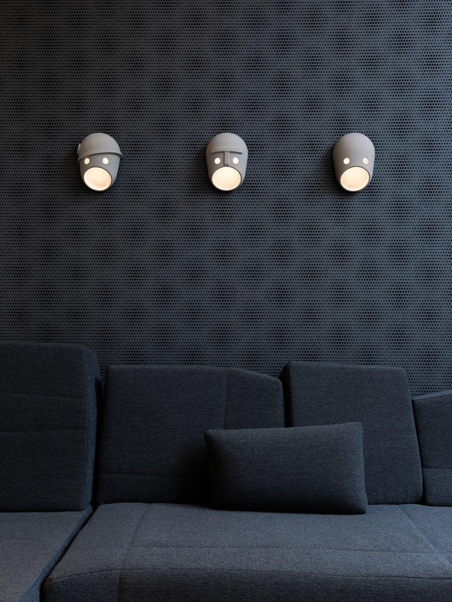 Mask wandlamp van hars