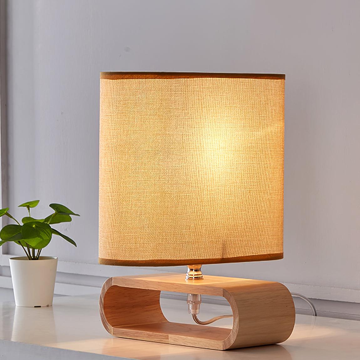 Loop Rustieke houten tafellamp