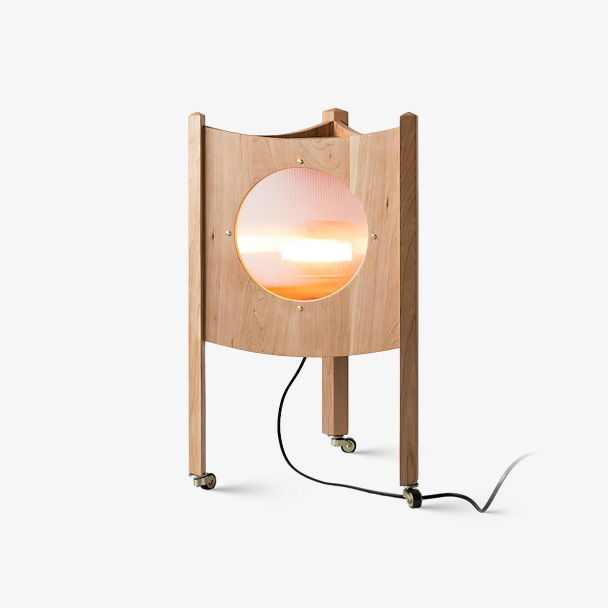 Carvora vloerlamp van walnoothout
