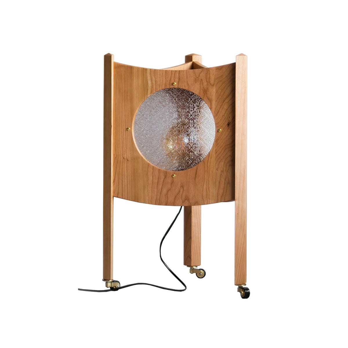 Carvora vloerlamp van walnoothout