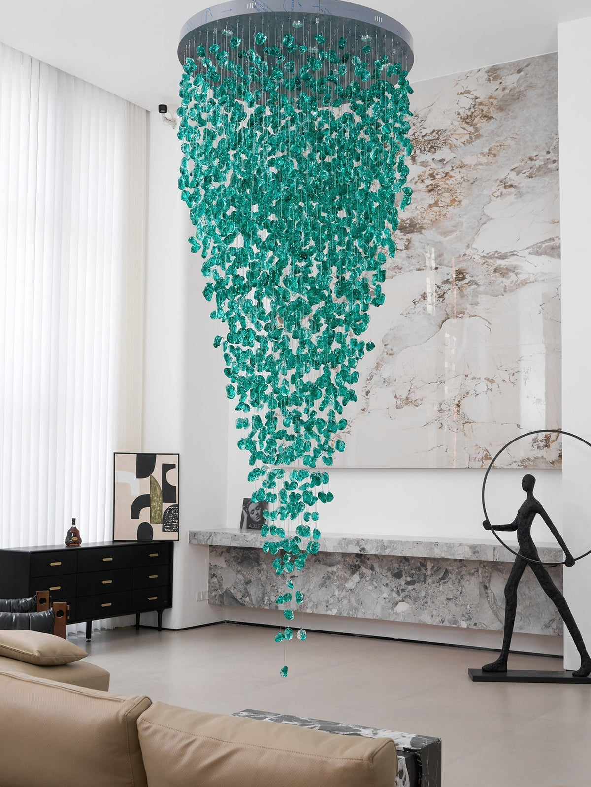 Belora Postmodern luxe Steen Kristal Kroonluchter