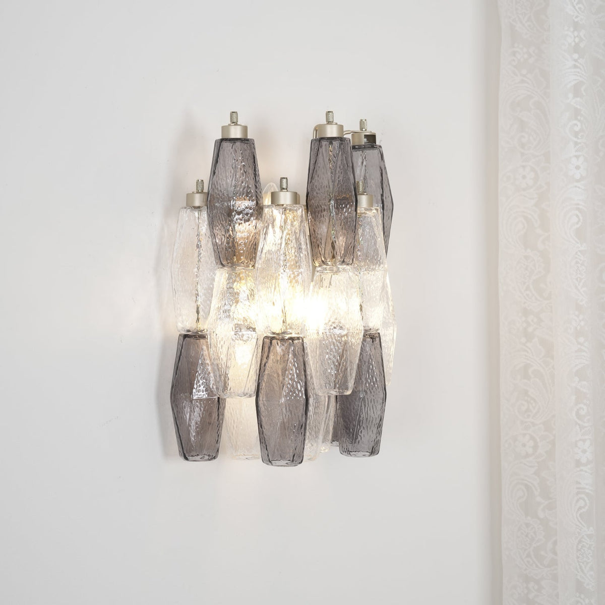 Eiruaria wandlamp Ruitvormig glas Gelaagd Hedendaags