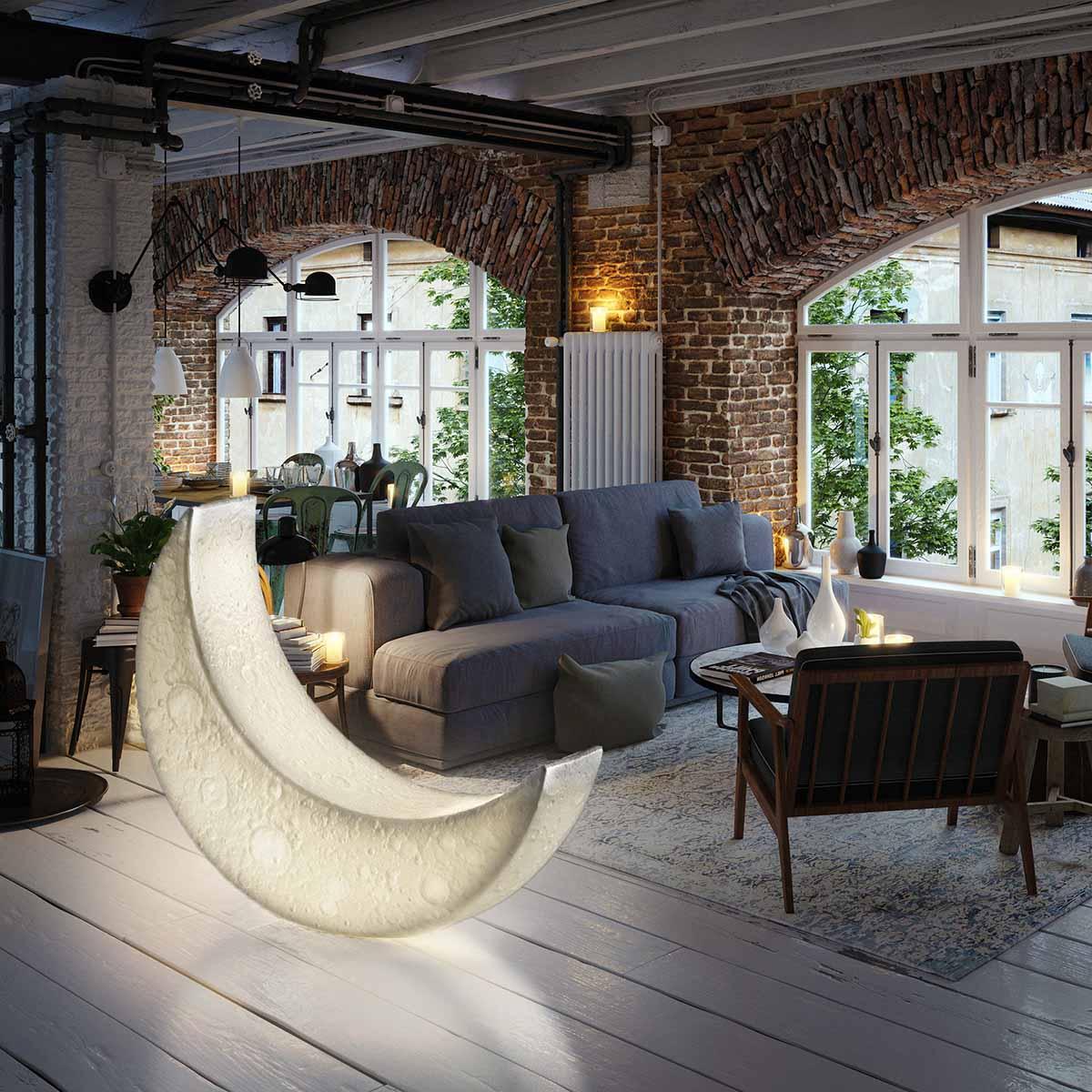 Zetheor Crescent Moon hars vloerlamp