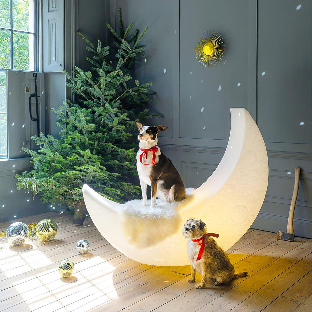 Zetheor Crescent Moon hars vloerlamp