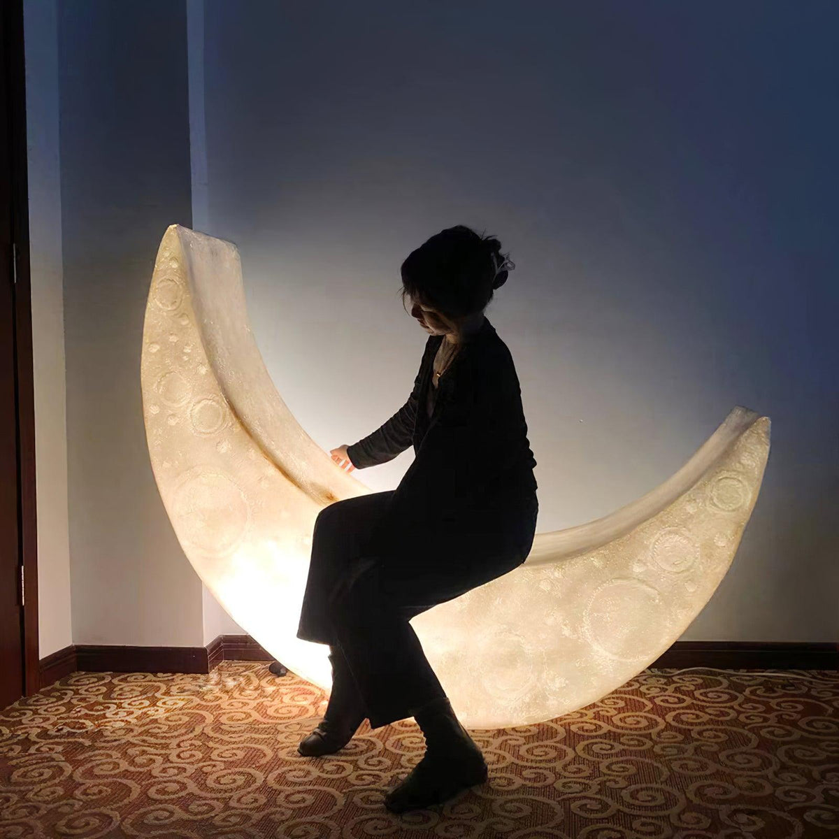 Zetheor Crescent Moon hars vloerlamp
