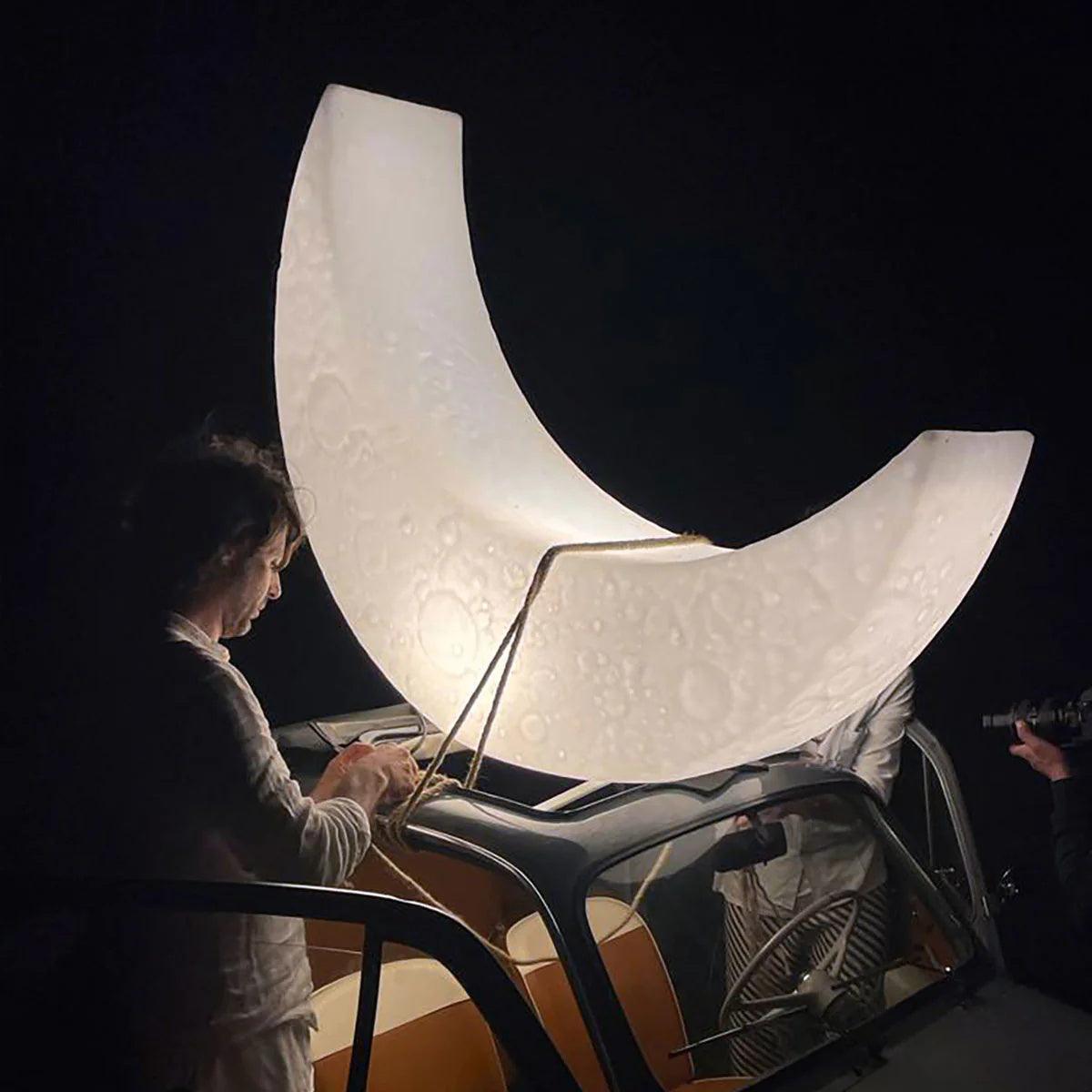 Zetheor Crescent Moon hars vloerlamp