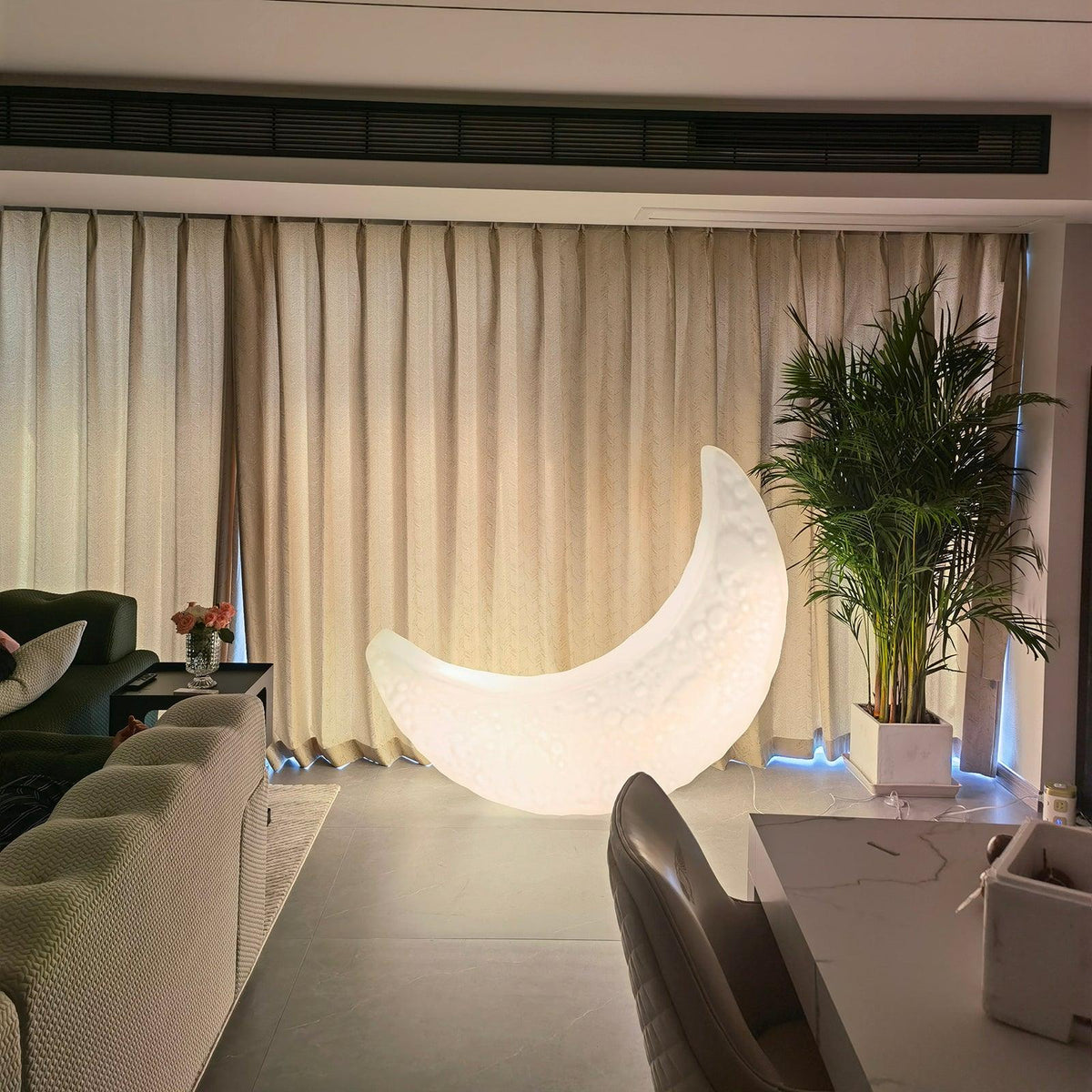 Zetheor Crescent Moon hars vloerlamp